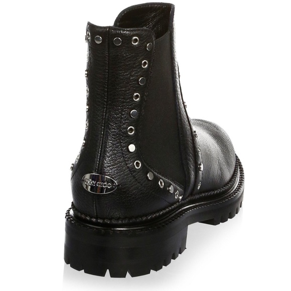 NEW Jimmy Choo Burrow Studded Chelsea Boots 35.5 - Picture 2 of 12